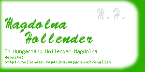 magdolna hollender business card